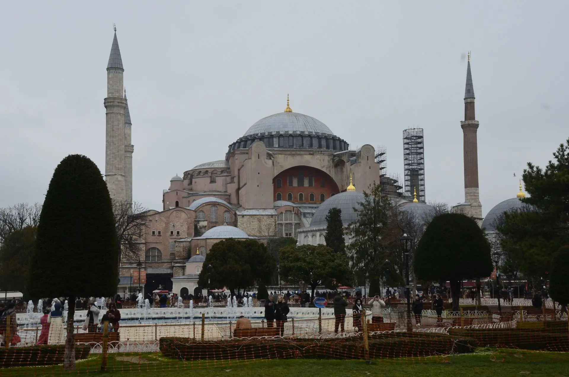 Hagia Sophia in Istanbul with its dome and minarets